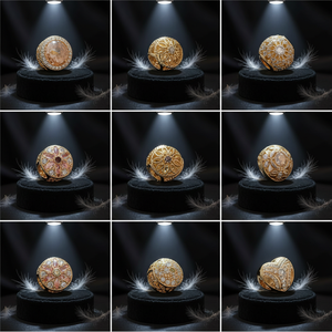 Abalorios DIY Dispersos para Pulsera <span class=keywords><strong>Pandora</strong></span> S925 de Plata, <span class=keywords><strong>Corona</strong></span> Dorada, Pequeños Abalorios en Forma de Panal, Atrapasueños Bella Robot - Product Image 6