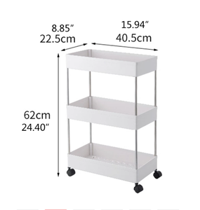 3 Tier/4 Tier <strong>Slim</strong> <strong>Storage</strong> Cart Mobile Shelving Unit Organizer Slide Out <strong>Storage</strong> Rolling Utility Cart Rack - Product Image 1