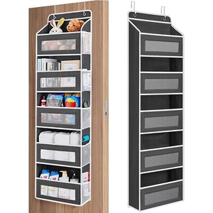 Organisateur de rangement suspendu multi-couches en maille pour vêtements, multi-usages, pour porte de placard, organisateur mural en tissu pour la maison - Product Image 6