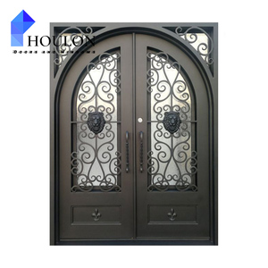 <span class=keywords><strong>Porte</strong></span> d'entrée extérieure en <span class=keywords><strong>fer</strong></span> forgé, design classique, sur mesure, une <span class=keywords><strong>porte</strong></span> et une demi-<span class=keywords><strong>porte</strong></span>, prix d'usine, pour maisons - Product Image 6