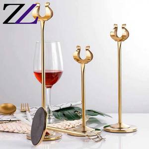Numero di segnaposto bar mensa ristorante dell'hotel e supporto del Menu per banchetto di nozze numeri di tavolo d'argento Ss - Product Image 6