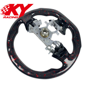 Volante Deportivo Personalizado de Fibra de Carbono con Pantalla LED de RPM y Detalles Rojos para Infiniti Q50 Q60 Q70 QX30 QX50 QX60 QX70 - Product Image 3