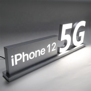 電子店スタンディングサイン電話ショップサイネージボードテーブルスタンドサインLEDサインディスプレイスタンド - Product Image 1
