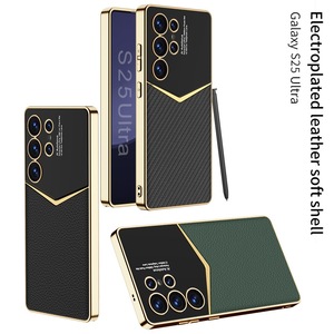 Funda con Patrón de Fibra de Carbono para <span class=keywords><strong>Samsung</strong></span> Galaxy S25 Ultra y Protector Ultrafino Anti-Caídas de Cuero Jazz para S25 (S25p) - Product Image 1