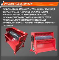 Outils de nettoyage de feuilles de plantes bon marché commerciales Machine de séparation de feuilles de menthe Machine de cueillette de feuilles d'armoise