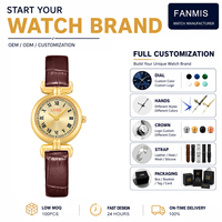 Jam Tangan Quartz Logo Kustom Wanita Langsung dari Pabrik Kulit Retro 9mm OEM Pasokan Eksklusif Lintas Batas Grosir Cukup