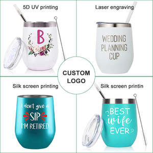 Vente en gros de gobelets isothermes en acier inoxydable 304 de 12 oz, compatibles lave-vaisselle, pour le vin, le café, les voyages, avec couvercle, pour le <span class=keywords><strong>camping</strong></span>, personnalisables - Product Image 6