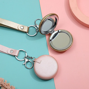 <span class=keywords><strong>2025</strong></span> Bán Buôn PU Da Du Lịch Gương Mini Gương Xách Tay Nhỏ Vòng Trang Điểm Gương Với Móc Chìa Khóa Cho Phụ Nữ - Product Image 4
