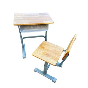 Masao Student <b>Desk</b> And Chair Set <b>Solid</b> <b>Wood</b> <b>Top</b> Cold Rolled Steel Frame For School Classroom Use - Product Image 3
