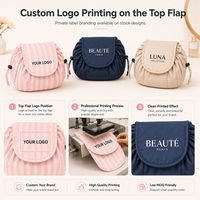 Pochette à cordon plat personnalisée SHINY avec logo, avec pochette interne haut de gamme pour cosmétiques et soins de la peau, cadeaux pour les membres du club