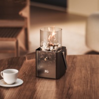 Lampe à huile en résine de ciment de fer pour réchaud de camping, éclairage d'ambiance extérieur, lanterne bougie LT12