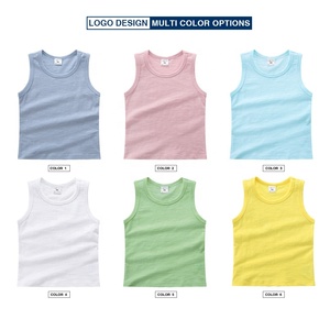 Venta al por mayor nuevo estilo niños camiseta sin mangas 100% algodón <span class=keywords><strong>chaleco</strong></span> <span class=keywords><strong>para</strong></span> niños logotipo personalizado niños <span class=keywords><strong>chaleco</strong></span> - Product Image 6