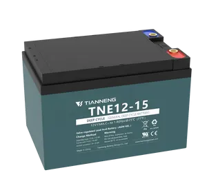 Les fabricants d'usine de Tianneng fournissent directement une TNE12-15 de batterie d'alimentation au plomb, une batterie à cycle profond de 12V 15Ah