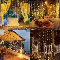 300/600 LED chaîne fée rideau lumières intérieur/extérieur jardin fête mariage noël décorations de noël lumière led