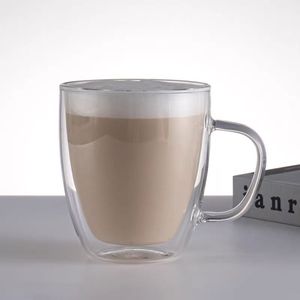 Nouvelle tasse à café et à thé en verre à double paroi 2026 avec couvercle en bambou, résistante à la chaleur, transparente, pour le bureau et la maison - Product Image 3