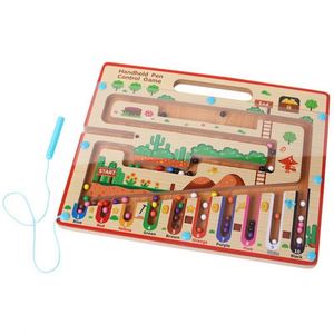 Nouveauté : Jouet en bois magnétique pour enfants de 4 à 6 ans, jeu de labyrinthe pour apprendre les lettres de l'alphabet, les couleurs et les nombres, avec stylo de contrôle - Product Image 4