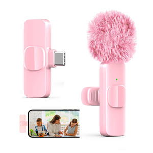 Microphone Lavalier Mini Rose Rechargeable 2-en-1 pour Streaming en Direct et Téléphonie – Fabricant de Microphones sans Fil - Product Image 6