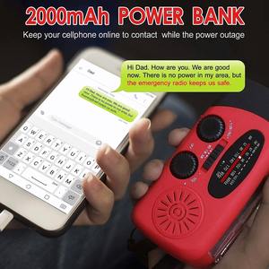 Radio de Emergencia Solar con Manivela y Sirena SOS, Batería Personalizable de 2000mAh, Directo de Fábrica, para Regalos de Entrenamiento de Seguridad Corporativa - Product Image 3