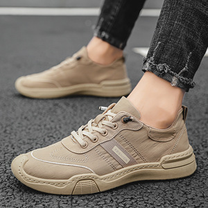Automne décontracté respirant bas plat tendance <span class=keywords><strong>sans</strong></span> lacets séchage rapide anti-dérapant hommes chaussures <span class=keywords><strong>en</strong></span> <span class=keywords><strong>toile</strong></span> - Product Image 1
