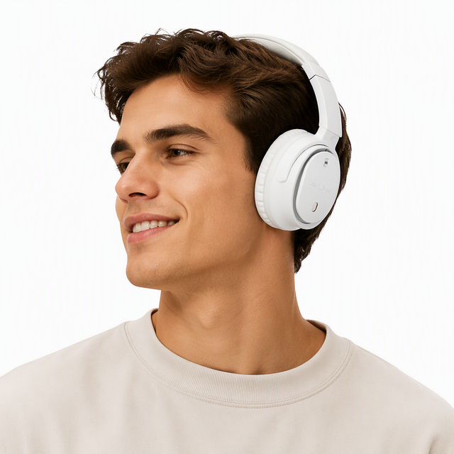 ANC Wireless Headphones Bluetooth 5.3 Over-Ear Active Noise Cancelling Foldable Low Latency Long Playtime for Travel Office