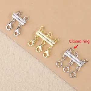 Necklace Layering Clasps Slide Lock Clasp Connector Layered Necklace Clasps  Set