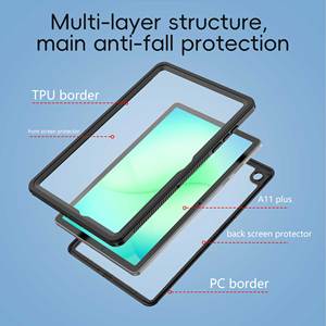 Fundas Protectoras Impermeables para Tablet <span class=keywords><strong>Samsung</strong></span> <span class=keywords><strong>Galaxy</strong></span> <span class=keywords><strong>Tab</strong></span> A11 Plus de 11 Pulgadas 2025, Transparentes, de PET, con Protector de Pantalla Integrado - Product Image 3