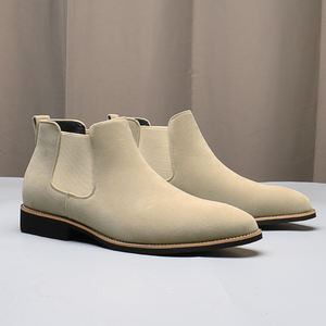Botas Oxford Chelsea Chukka para Hombre, Botines con Cordones, Impermeables, Casuales de Verano, Parte Superior de Cuero PU y Gamuza, Antideslizantes - Product Image 6