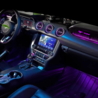 Kit d'éclairage intérieur LED SJC pour Ford Mustang 2015-2022, éclairage ambiant dynamique RGB 64 couleurs, accessoires décoratifs