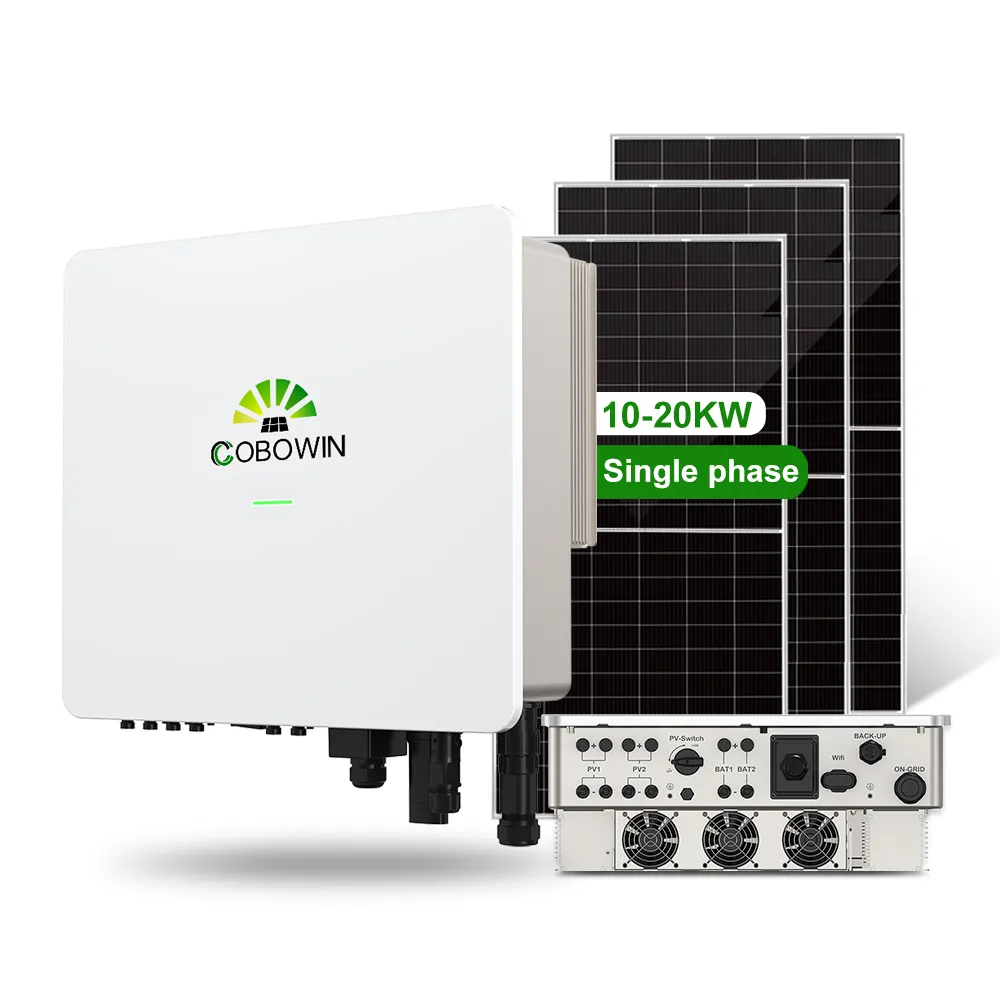 Cobowin Híbrido Inversor 3 Fase 10kw 15kw 20kw 30kw Série ET Preço do inversor solar fora da rede com controlador Mppt