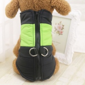 Pet Winter Down Vest <b>For</b> Small Medium Dogs <b>Cats</b> Zipper Design Solid Color Cotton Padded <b>Clothes</b> Cute Style - Product Image 3