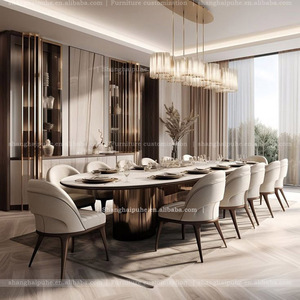 Ánh sáng hiện đại sang trọng bằng đá cẩm thạch mở rộng bàn ăn cho 12 người 3M-4M bảng thiết kế nội thất cực lớn và tùy biến - Product Image 4