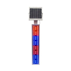 Feux clignotants verticaux solaires Chuang An Yue, feux d'avertissement LED rouge et bleu pour l'ingénierie routière, signalisation de sécurité routière - Product Image 2