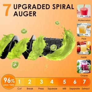 Pressa a freddo multifunzionale commerciale masticatrice spremiagrumi elettrico lento uso domestico frutta verdura succo <span class=keywords><strong>estrattore</strong></span> <span class=keywords><strong>di</strong></span> <span class=keywords><strong>arancia</strong></span> - Product Image 3