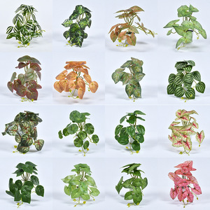 Plantas Artificiais de Plástico Ecológicas Pequenas Plantas Verdes em Vaso para Sala de Estar Hall de Entrada Armário de Vinho - Product Image 2