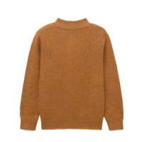 AiNear Großhandel Custom Logo Design Oem & Odm Langarm Rundhals ausschnitt Taschen knopf Gelb Herren Baumwolle Strickjacke