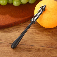 Multifunctioneel zwart zinklegering schilmesje en multifunctionele draaibare schilmes voor huishoudelijk gebruik, fruit & groente gereedschap