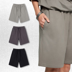 Shorts de sport à séchage rapide SS3271 du fabricant, 280 grammes, mélanges de coton, couleur unie, teinture unie, pour hommes et femmes, service OEM - Product Image 3