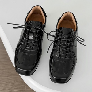 Chaussures de course tendance en cuir véritable pour hommes 2026 – Baskets décontractées en cuir de vachette pleine fleur, style marche, pour la vie quotidienne - Product Image 5