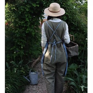 Grembiule da Lavoro Professionale Duolai con Tasche, Grembiule Regolabile con Spacco Posteriore per Caffè, Ristorante, Giardino - Product Image 5