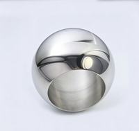 Accessoires décoratifs pour balustrades de balustres élégants en acier inoxydable, boule creuse ronde en métal
