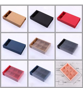 Hộp Ngăn Kéo Bánh Ngọt Bánh Quy Bánh Ngọt Bằng Giấy PVC Trong Mờ Có 2 4 6 Ngăn Chia - Product Image 2