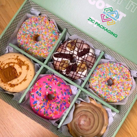 Boîtes à pâtisserie en papier rose de qualité alimentaire, boîtes de luxe pour macarons, pâtisserie, mochi, beignets, emballage avec sacs en papier