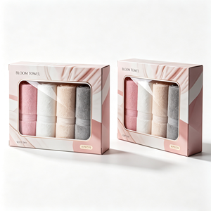 Custom Printed Transparent Front Square Luxury Cardboard Clothes <b>Scarf</b> Towel Packaging Folding Paper Gift Box With Clear Window - Product Image 2
