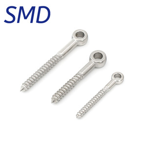Tornillo de Ojo SMD para Madera, Acero Inoxidable 316, Rosca Gruesa, Acabado Liso, Métrico - Product Image 2
