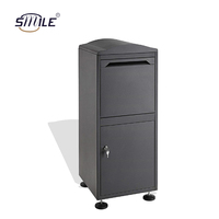 Boîte aux lettres et armoire de livraison SMILE en métal antivol et étanche pour la maison, le bureau et l'extérieur avec rangement mural