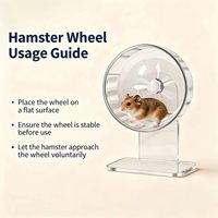 Rueda de Ejercicio Silenciosa para Hámster, 17 cm, Plástico Ecológico, Linda y Moderna, con Base Antideslizante Estable para Mascotas Pequeñas, Fitness en Jaula
