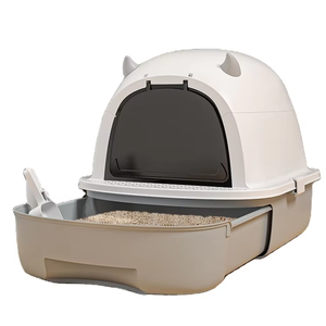 अतिरिक्त बड़े गंध-पृथक बिल्ली कूड़े बॉक्स अर्ध-संलग्न ड्रॉअर-प्रकार के स्पलैश-प्रूफ डिजाइन किली आपूर्ति टिकाऊ प्लास्टिक बनाया गया - Product Image 1