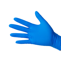 Gants en nitrile, produit de qualité, bon marché, bleu, poudre, essai gratuit de la chine, pièces