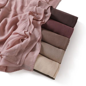 Wholesale Wide Brimmed Rayon Luxury <b>Jersey</b> Cotton <b>Hijab</b> Headscarf Large Size Elastic Four Seasons Custom Color - Product Image 5