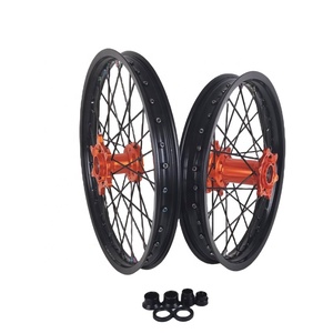 Ruedas de Aluminio Anodizado CNC para Motocross EXC/XC/SXF/XCF 21/19'', 125-450cc 2003-<span class=keywords><strong>2023</strong></span>, Alto Rendimiento - Product Image 3